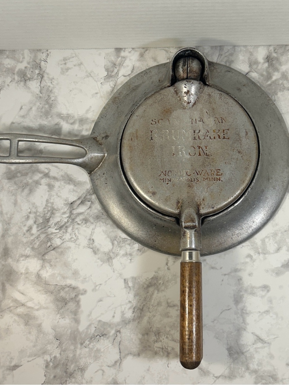 vintage Scandinavian Krumkake Iron manufactured by Nordic Ware
